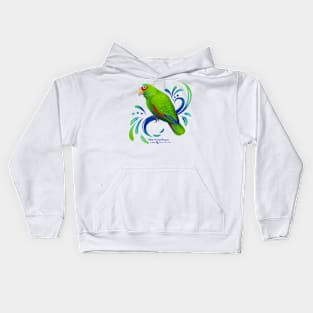 White Fronted Amazon Parrot Kids Hoodie